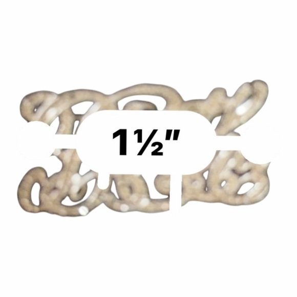 Vintage Bertha Script Name Brooch Rhinestone Gold Tone Figural Pin - Picture 5 of 5